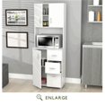 thumbnail image 1 of Inval America GCM-043 Kitchen Storage Cabinet Melamine, Laricina - White, 1 of 11