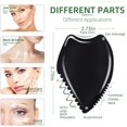 thumbnail image 2 of Herramientas faciales Gua Sha, herramienta Guasha para cara facial Gua Sha Stone Gua Sha Herramientas de masaje Gua Sha herramienta de piedra facial para mujeres negro, 2 of 5