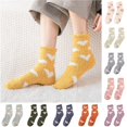thumbnail image 4 of WTXUE Socks for Women, Valentines Socks, Womens Coral Fleece Socks Heart Print Socks Colorful Lightweight Cotton Athletic Socks, Heart Socks, Warm Socks, 4 of 7