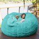 thumbnail image 2 of Funda para sillón puf solamente (sin relleno), lavable, ultra suave, 2 of 8