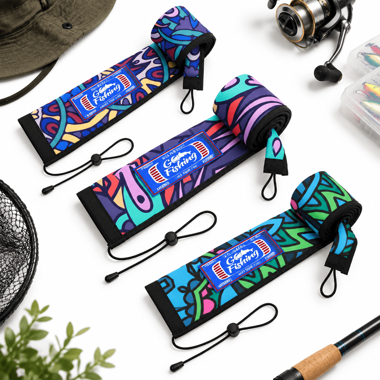 65 3 Patterns – A Neoprene Fishing Rod Sleeve Protective Case