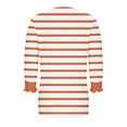 thumbnail image 7 of ShiShine Women's Striped Tunic Top Casual Button Down T Shirts Round Neck 3/4 Length Sleeve Fashion Outfits, 7 of 7