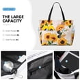 thumbnail image 2 of Wukai Sunflower 5 Print Zipper Bag,large Beach Tote Bag,Waterproof Sandproof Bag,Grocery and Picnic Tote Travel Bag, 2 of 5