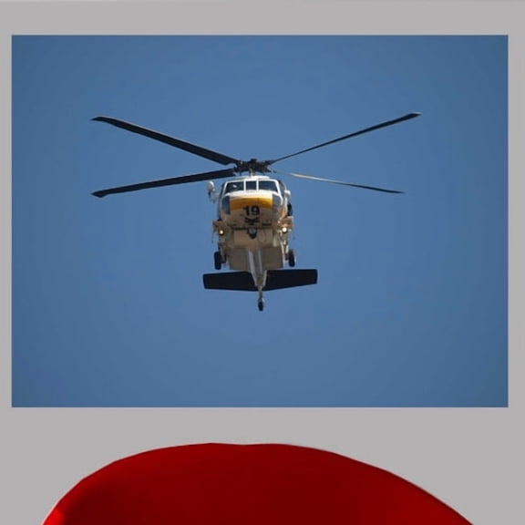 Wallhogs Chibi LACoFD Copter 19 Glossy Wall Mural