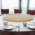 thumbnail image 5 of BESTYASH Table à Manger Plateau Rotatif Lot de 1 Kaki Rond Bois Naturel, 5 of 5