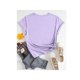 thumbnail image 2 of Playera Slim Fit Unisex Cuello Redondo Manga Corta Strech Color Lila Talla Mediana Marca Emil SaEs, 2 of 4