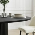 thumbnail image 4 of MAYEERTY 46" Wooden Round Table for 4，Mid-Century Kitchen Table for Dining Room Kitchen,Black, 4 of 9