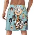 thumbnail image 3 of The Loud House Men's Short Pajama Pants Soft Trendy Sleep Shorts Breathable Ice Silk Lounge Shorts 2XL, 3 of 8