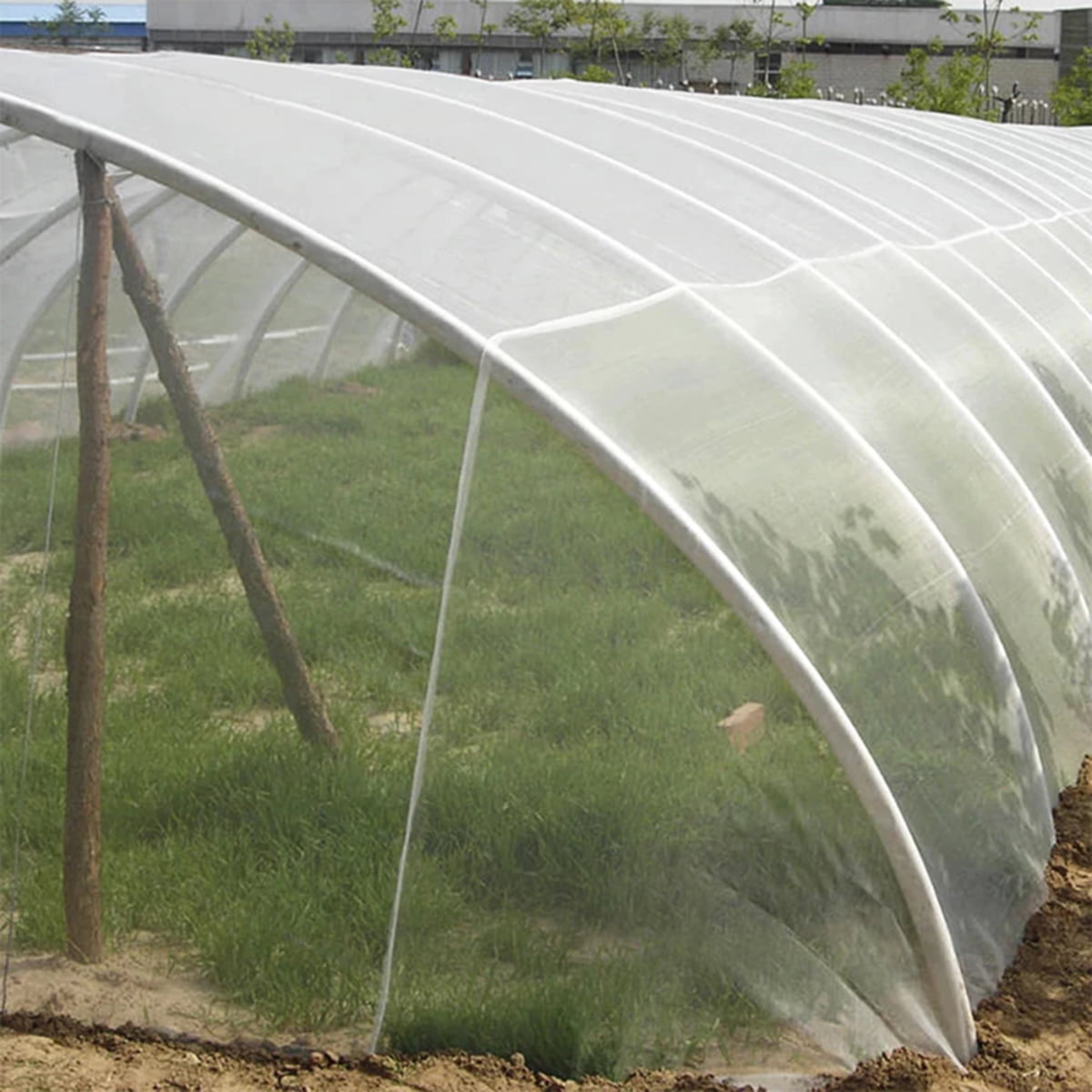 Agfabric 2.4Mil Plastic Covering Clear Polyethylene Greenhouse Film UV Resistant for Grow Tunnel and Garden Hoop Plant Cover&Frost Blanket for Season Extension Keep Warm and Frost Protection,6x16ft 