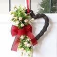 thumbnail image 5 of Eoozwa Valentines Day Breath Hollow Heart Wreath with Bow Door Hanging Decor Plastic Multicolor Waterproof Indoor Outdoor Decoration, 5 of 6