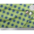 thumbnail image 3 of Soimoi Green Cotton Duck Fabric Check & Dots Printed Craft Fabric by the Yard 44 Inch Wide, 3 of 3