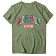 thumbnail image 4 of God is Good T-Shirt for Women Oversized Christian Short Sleeve Crewneck Tees Religious Sayings Bible Verse Tops, 4 of 4