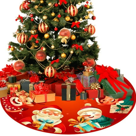 New Year 2022 Christmas Decoration Christmas Tree Skirt Santa Claus Elf Gift Plaid Soft Carpet Home Decor Christmas Ornaments | Walmart Canada