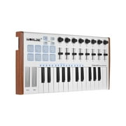 Nishore MIDI keyboard,25-key Pads With 6.35mm Midi 8 Pads Tuna Usb Midi With 6.35mm Pedal 8 Pads With Rusuo Pedal Midi Pad Hxber