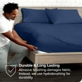thumbnail image 5 of Bare Home Ultra-Soft Fitted Sheet + Pillowcase Set - Premium 1800 Collection - Deep Pocket - Full, Dark Blue, 5 of 8