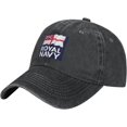 thumbnail image 2 of Royal Navy Denim Baseball Cap Hat Adjustable Cowboy Hat, 2 of 8
