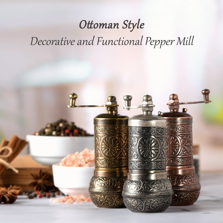 Set of 3, Traditional Turkish Coffee Grinders, Pepper Mill, Spice Grinder,  Brass Mill, Manual Coffee Grinder, Manual Pepper Grinder 