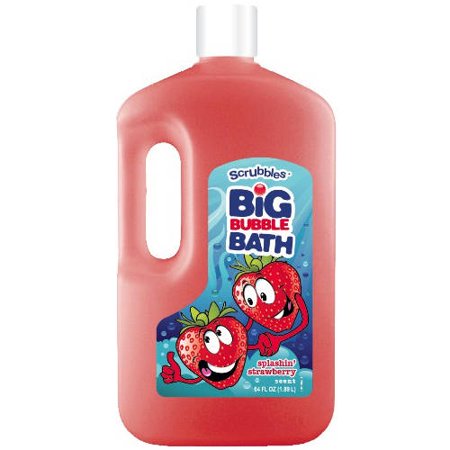 Scrubbles Splashin' Strawberry Big Bubble Bath, 64 fl oz - Walmart.com