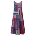 thumbnail image 1 of Sonducket Vestido de chaleco con cuello sin mangas suelto de algodón informal para mujer con estampado Irregular Vestidos Rojo 4XL Sonducket AP002073-05, 1 of 4