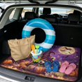 thumbnail image 2 of COEQINE Cargo Mat for SUV, All Weather Washable Car Boot Protection Stylish Dog Seat Cover Auto Interior Accessories for Halloween Decor, 29" x 39", Red Panda Witch Bat Purple, 2 of 7