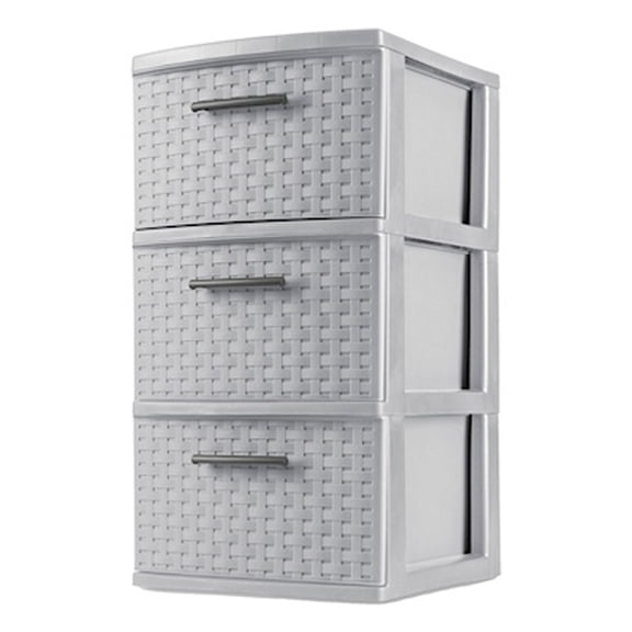 torre de 3 cajones de plástico 38.1 x 32 x 60.9 cm gris