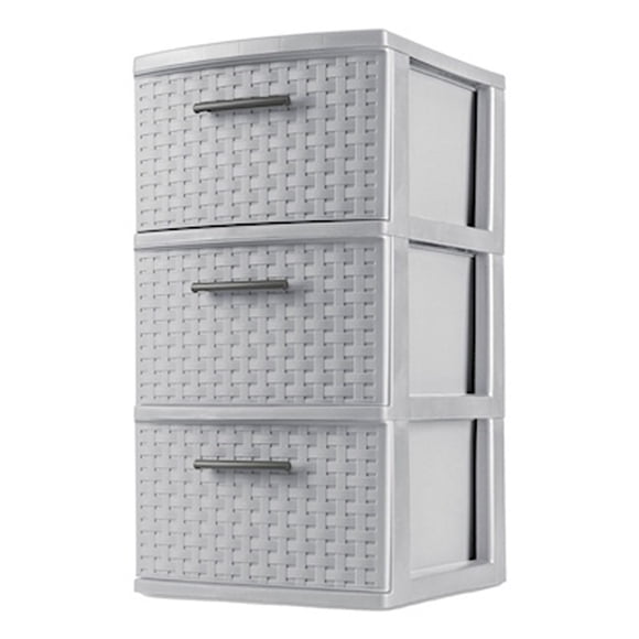 torre de 3 cajones de plástico 38.1 x 32 x 60.9 cm gris