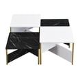 thumbnail image 7 of Christopher Knight Home Set of 4 Mid Century Modern Nesting Coffee Tables, Square Accent Tables, White and Black, 7 of 7