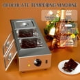thumbnail image 3 of Acekid 3 Tank Chocolate Tempering Machine, Electric Melter with Lid & Temperature Limiter, 1200W Chocolate, Milk, Cheese Melting Pot, 3 of 7