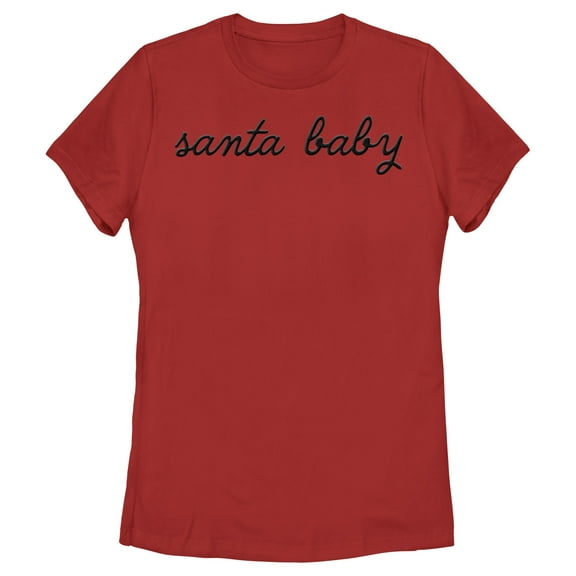 Women's Lost Gods Santa Baby Graphic Tee Red Small