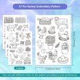 thumbnail image 2 of HLONK 4 Sheets 16Pcs Wedding Dress Water Soluble Hand Sewing Stabilizers for Fabric 11.6x8.2 Inch Embroidery Stitch Practice Embroidery Patterns Transfers for Embroidery Beginners Lovers, 2 of 7