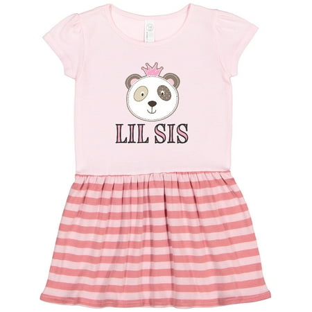 

Inktastic Little Sister Panda Lil Sis Gift Toddler Girl Dress