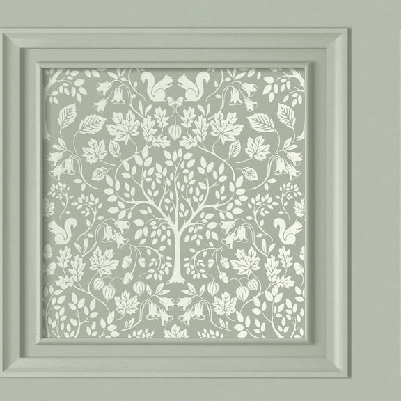 Fine Decor Edwina Sage Woodland Panel Wallpaper