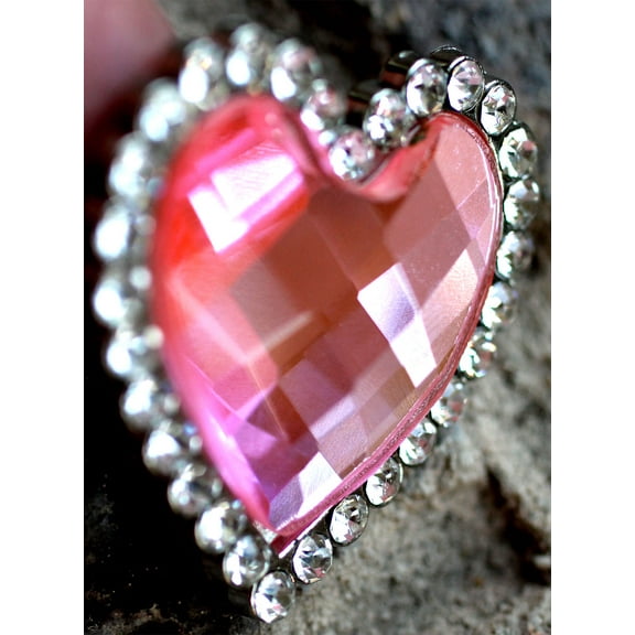 4 Conchos Rhinestone Horse Saddle Bridle Tack Bling Western Heart Pink CO116