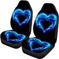 thumbnail image 5 of Pzuqiu Heart-Shaped Dolphin Pattern Car Seat Covers 3 Pack Seat Protectors Easy to Install Anti Slip Suitable for Truck Trucks, 5 of 10