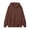Brown, variant on Womens Studded Hoodies Solid Drop Shoulder Long Sleeve Sweatshirt Front Pouch Pocket Banded Hem Relaxed Pullover Top