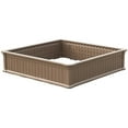 thumbnail image 2 of Modern Home Raised Garden Bed Kit - Stackable Modular Flower/Planter Kit (4'x4' Brown, Single), 2 of 6