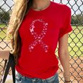 thumbnail image 2 of T-Shirt à Manches Courtes Imprimé Col Rond pour Femmes, 2 of 6