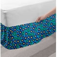 thumbnail image 2 of Floral Bed Skirt, Daisy Cartoon Motifs Colorful Simplistic Style Drawing Illustration, Elastic Bedskirt Dust Ruffle Wrap Around for Bedding Decor, 4 Sizes, Deep Sky Blue Multicolor, by Ambesonne, 2 of 2