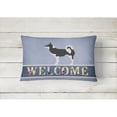 thumbnail image 2 of Carolines Treasures BB8338PW1216 Greenland Dog Welcome Canvas Fabric Decorative Pillow, Blue, 12H x16W, multicolor, 2 of 3