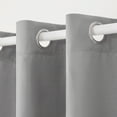 thumbnail image 3 of TOWN & COUNTRY BASICS Cabana Solid Heavyweight Indoor Outdoor Curtains, Light Filtering Opacity with Grommet Top, Water Repellent, 2-Pack Set, 54"x120", Medium Grey, 3 of 10
