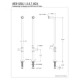thumbnail image 3 of Kingston Brass AE810S0DX Concord Freestanding Tub Supply Line, Matte Black, 3 of 3