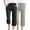 Black, variant on YUGYXL 2PC Womens Cotton Linen Capris Drawstring Elastic Waist Capri Pants with Pockets Going Out Summer Pants Black S