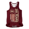 thumbnail image 4 of WAYUTE Womens Tank Tops Independence Day 250th Anniversary Sleeveless Stretchy Graphic Basic Tees 4th of July Trendy Summer Holiday, 4 of 5