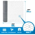 thumbnail image 3 of Fencer Wire Poultry Netting Fence, 20 Gauge Galvanized Hexagonal Chicken Wire Fence, 1-Inch Mesh Opening Size (2 ft. x 50 ft.), 3 of 9