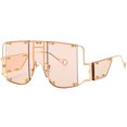 thumbnail image 1 of EeaseMX 1 pieza de gafas de sol punk con forma creativa, gafas decorativas para fiesta, accesorio de fotos de moda (champán dorado), 1 of 7