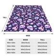 thumbnail image 3 of Rateoe crystal Skull flower cool Print Fuzzy Fleece Throw Blanket Extra Large,Super Soft,Fluffy and Warm Blankets for Couch,Bed,All Season Use (50"x40"), 3 of 8