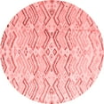 thumbnail image 1 of Ahgly Company Indoor Round Solid Red Modern Area Rugs, 5' Round, 1 of 4