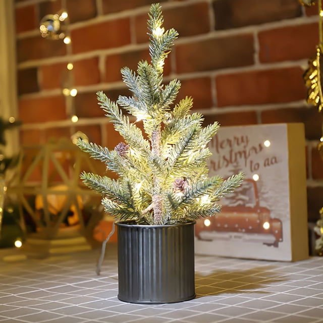 Adornos navideños, regalos navideños, árbol de Navidad LED con interfaz USB, decoración de escritorio, árbol de Navidad de escritorio con luces LED, árbol de Navidad artificial, árboles decorativos.