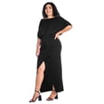 thumbnail image 4 of Plus Size Batwing Sleeve Front Slit Maxi Dress, 4 of 8