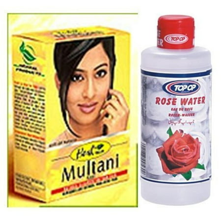 Herbal Multani Mati (Mitti) Fullers Earth 100G & Top Op Rose Water 200Ml - 2 In 1 Face & Skin CareWalmartbo Pack, Hesh Face & Skin CareWalmartbo Pack - 2 in 1 By